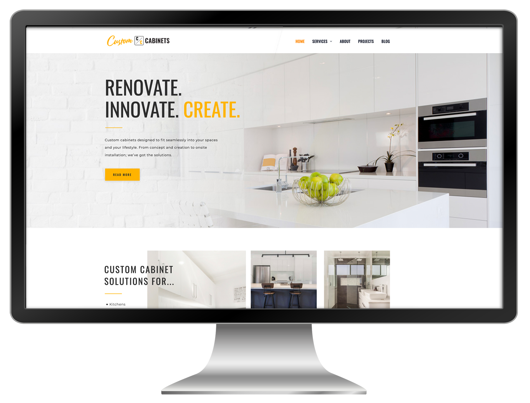 Website Design Custom Cabinets