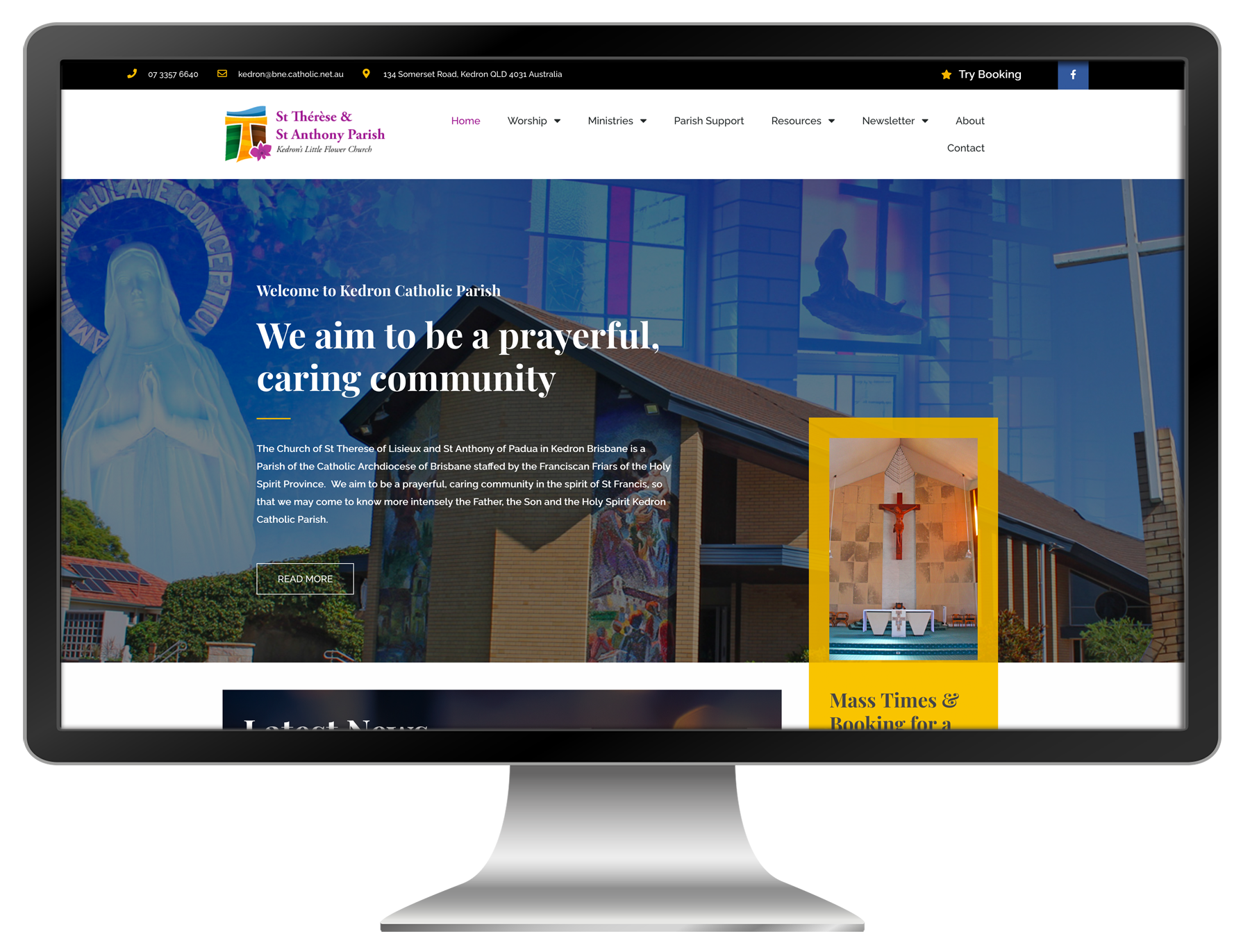 kedron-parish-website-design